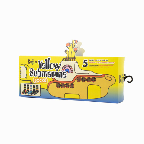 The Beatles - Yellow Submarine - Crew Socks (Assorted Styles 5 Pack Gift Box)