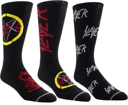 Slayer - Crew Socks (3 Pack Collector Guitar Shape Tin)