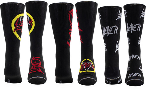 Slayer - Crew Socks (3 Pack Collector Guitar Shape Tin)