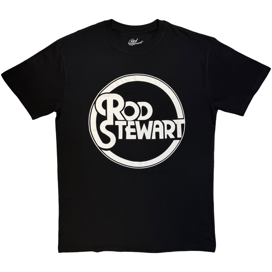 Rod Stewart - Circle Logo Mono Uni Bl T-Shirt