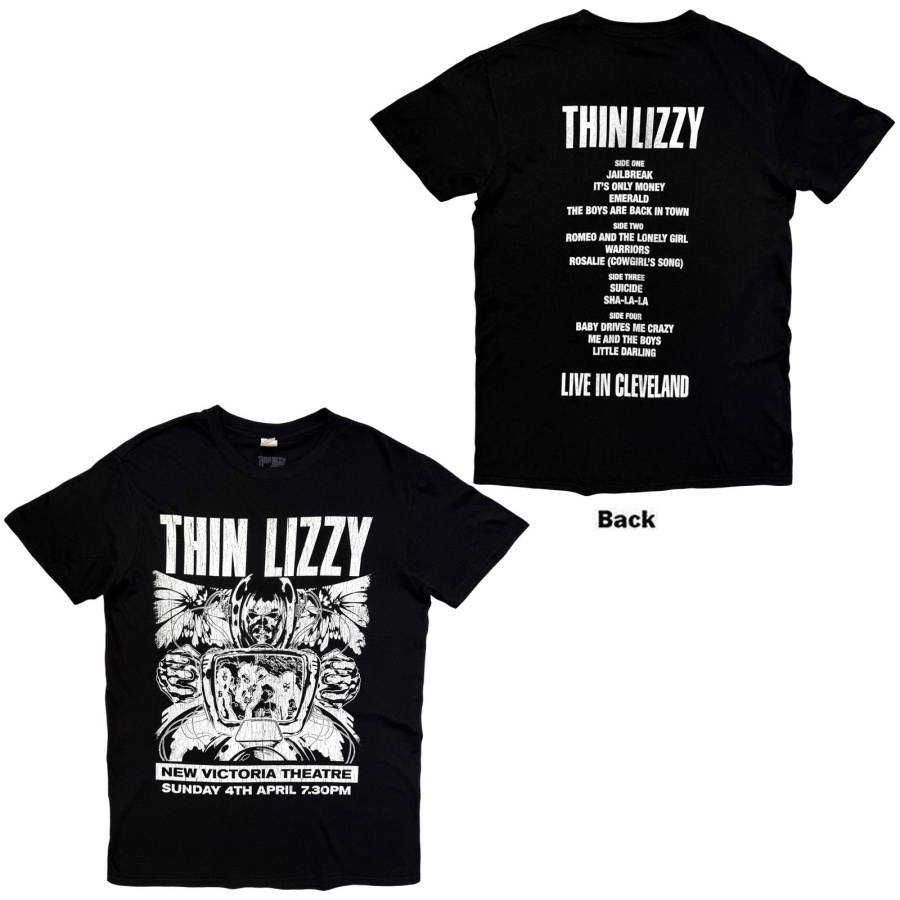 Thin Lizzy - Jailbreak Flyer Cleveland 76 Uni Bl T-Shirt
