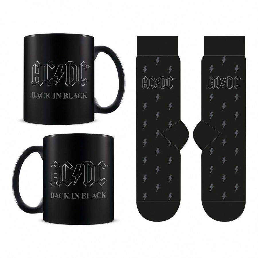 Ac/Dc - Back In Black Mug & Sock Set