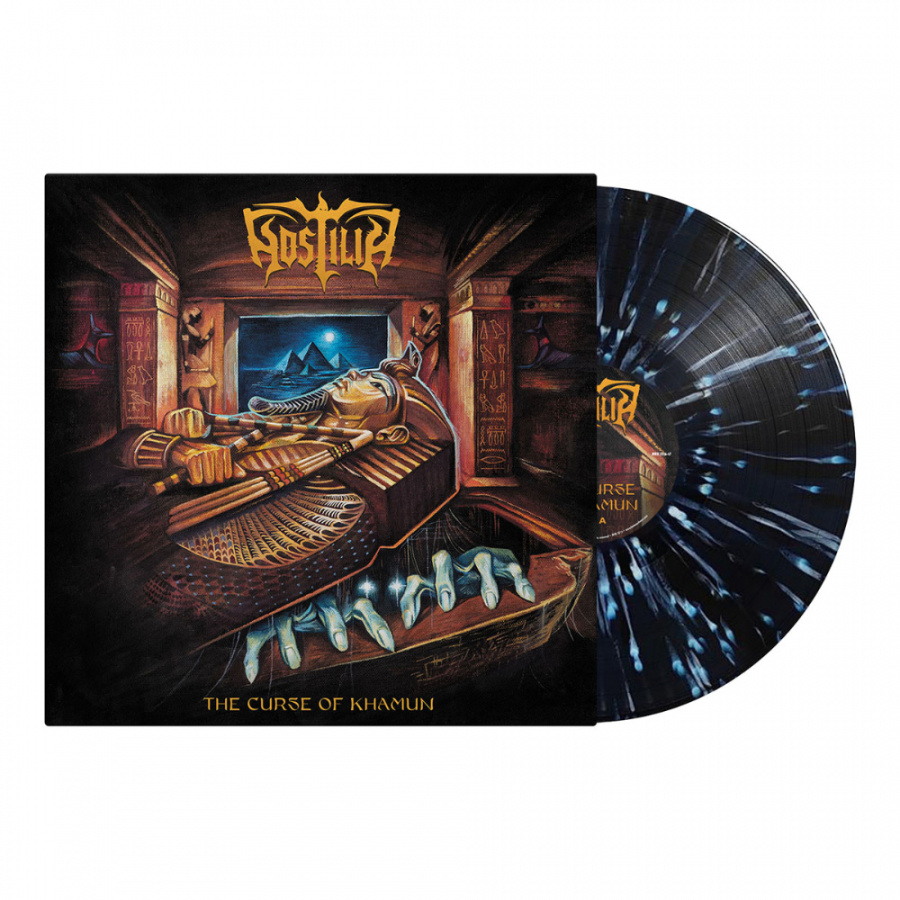 Hostilia - The Curse Of Khamun (Dark Night Blue Splatter Vinyl LP - Bengans Edition!)