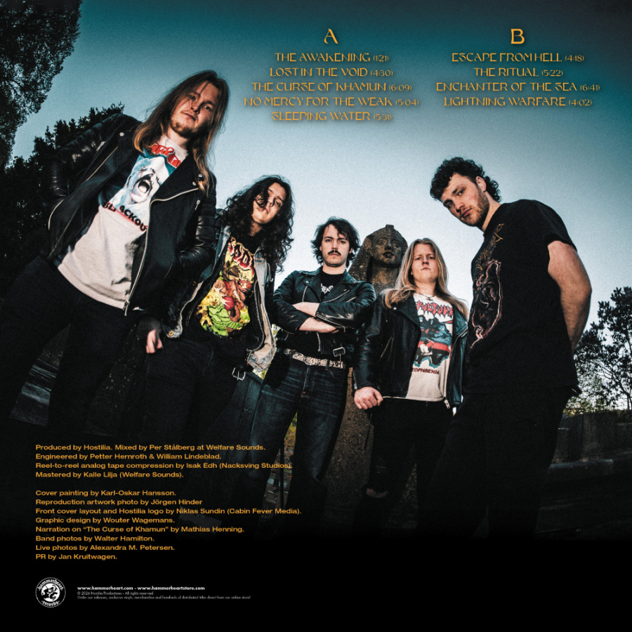 Hostilia - The Curse Of Khamun (Dark Night Blue Splatter Vinyl LP - Bengans Edition!)