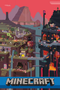 Game Poster - Minecraft - Underground World 91,5 X 61 Cm