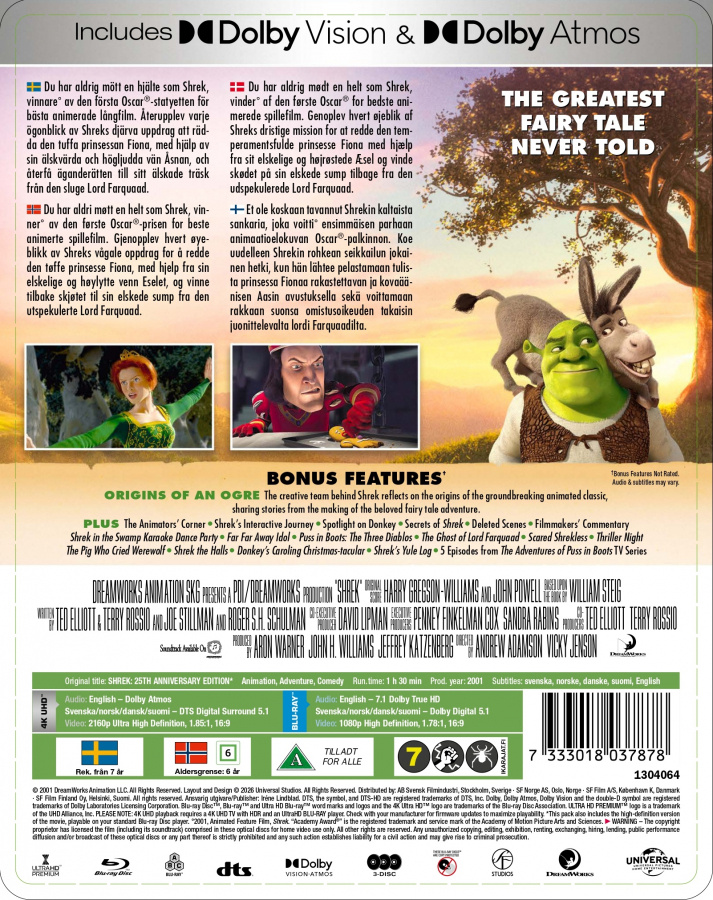 Movie - Shrek (25th Ltd Steelbook 3-disc / 4K UHD + Blu-ray)