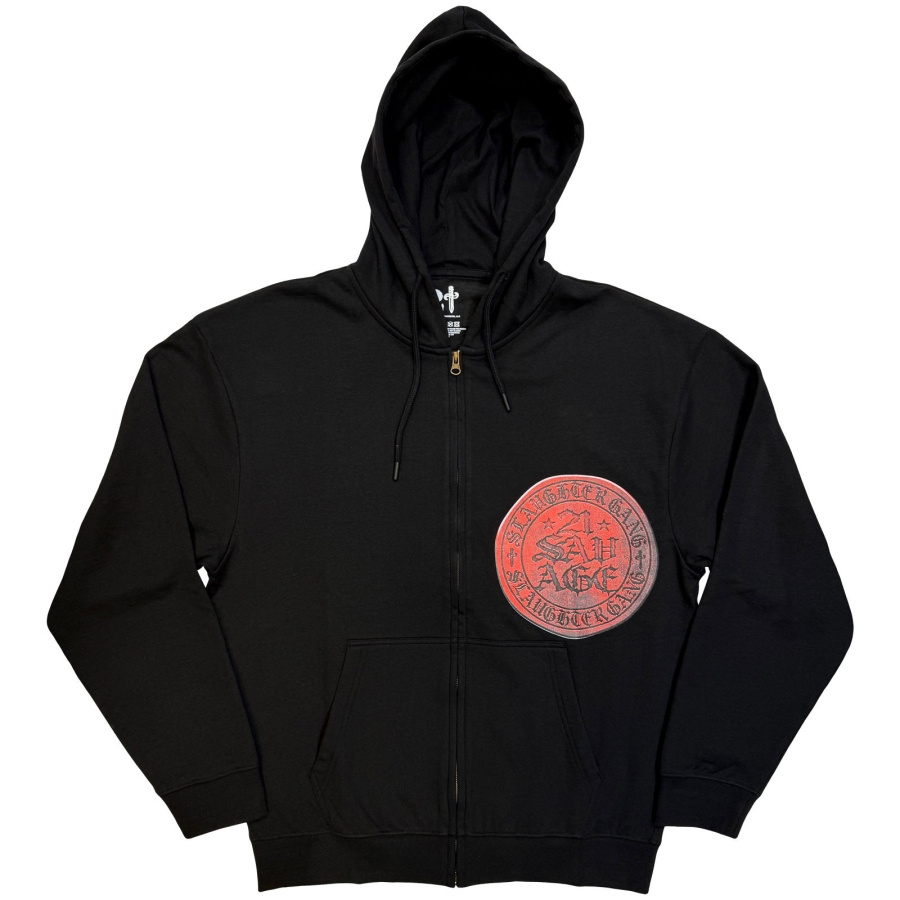 21 Savage - Slaughter Gang Seal Uni Bl Zip Hoodie