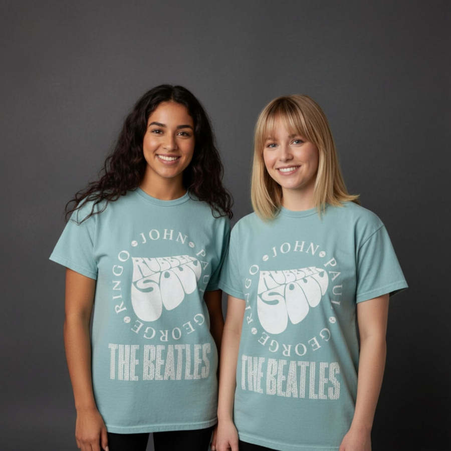 The Beatles - Rubber Soul Circle Unplugged Lady Blue T-Shirt