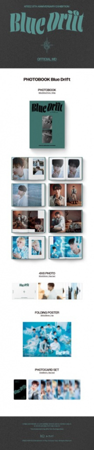 Ateez - 8th Anniversary Photobook Blue Drift + Photocard