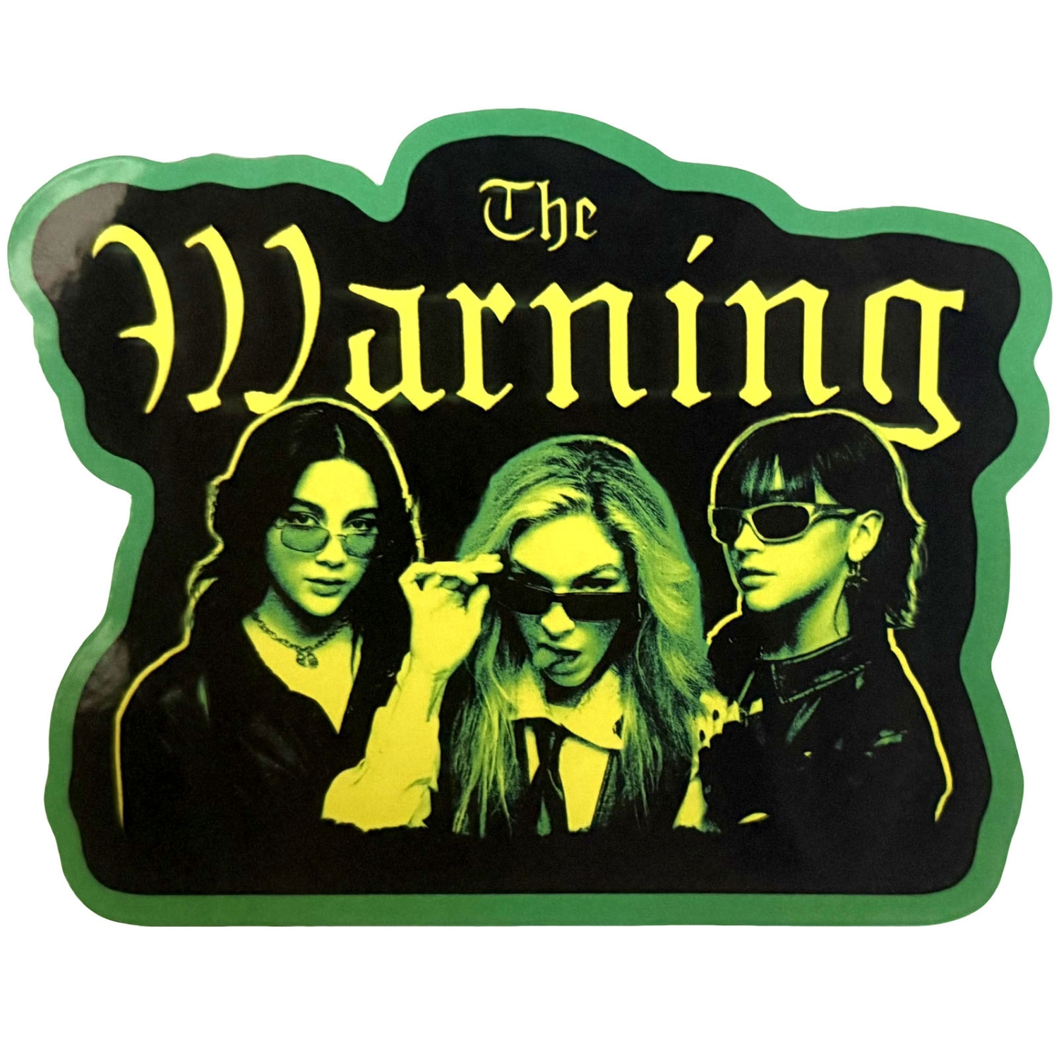 Warning - Yellow Girls Sticker