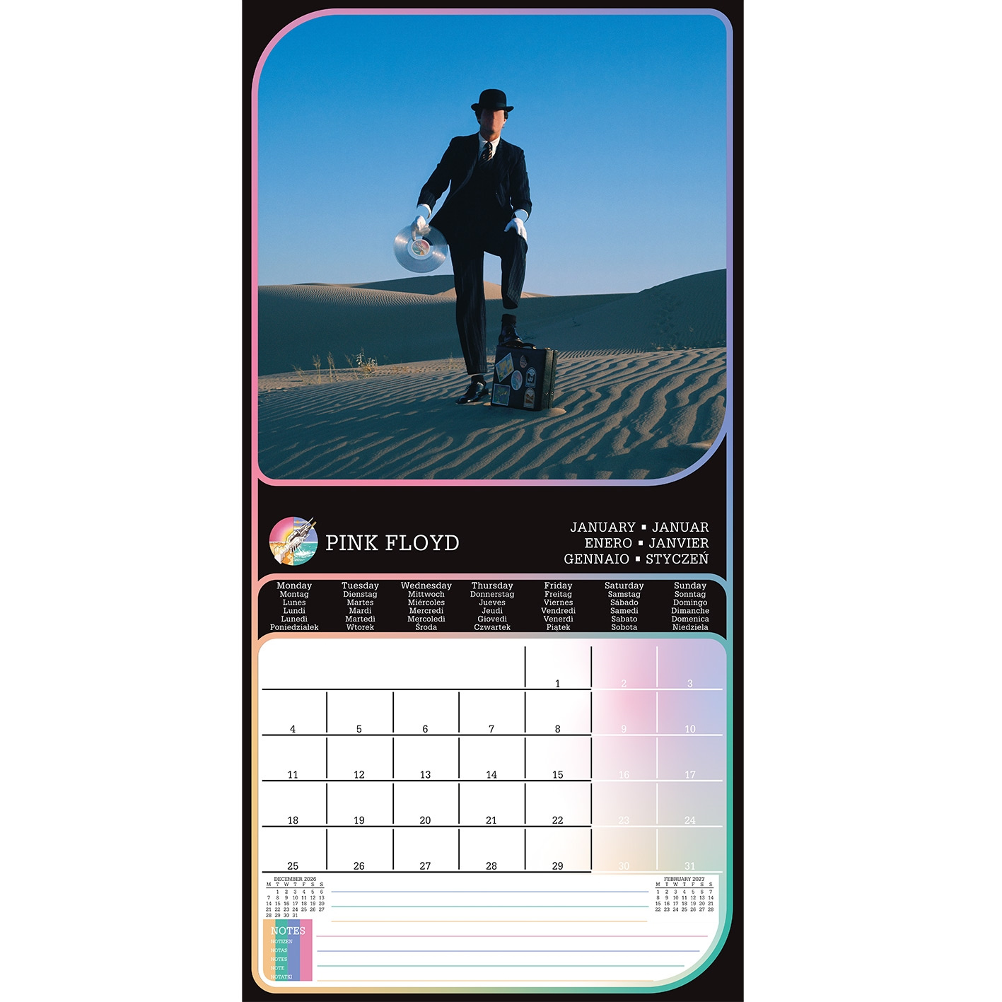Pink Floyd - (Wywh) 2027 30X30 Square Calendar