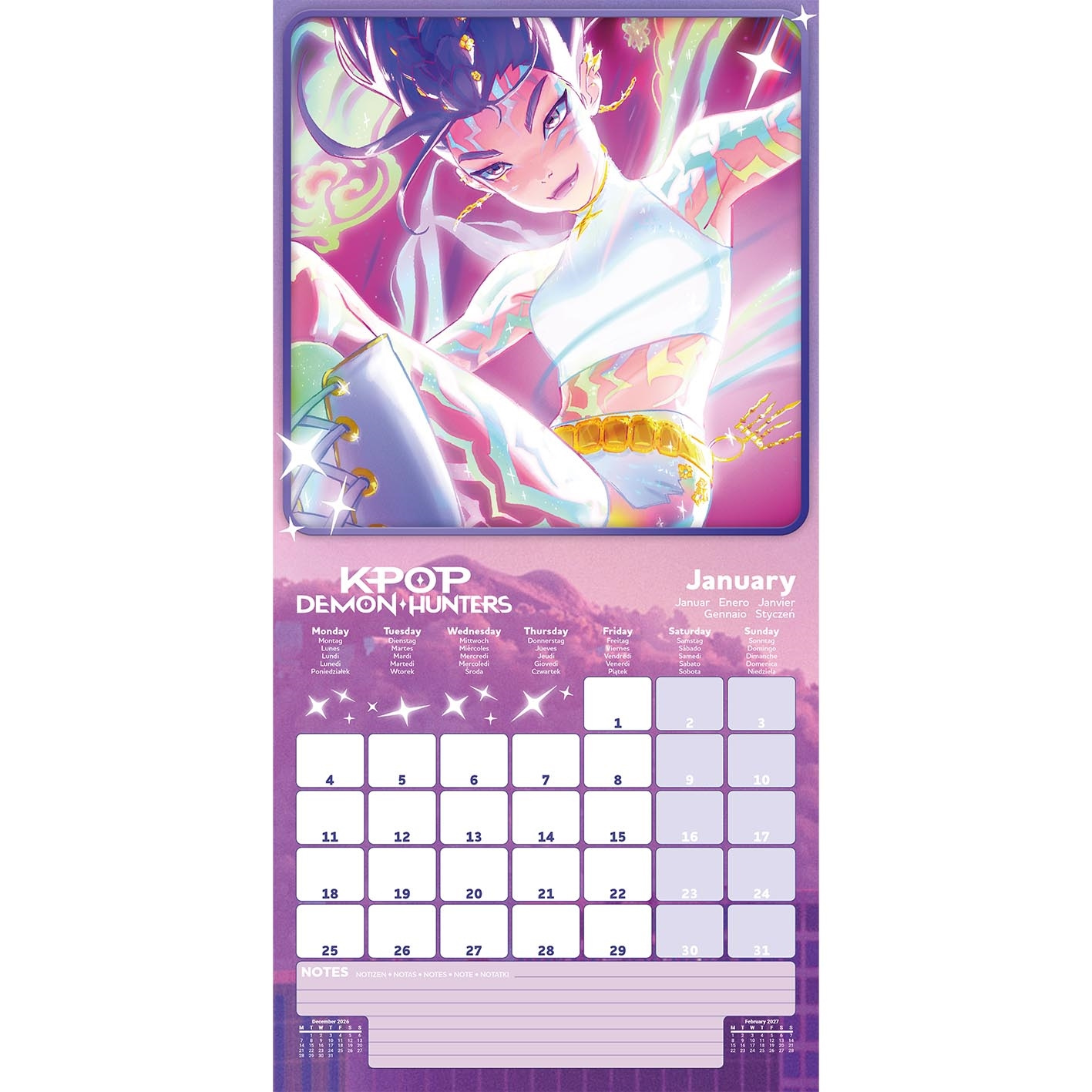 K-Pop Demon Hunters - 2027 30X30 Square Calendar
