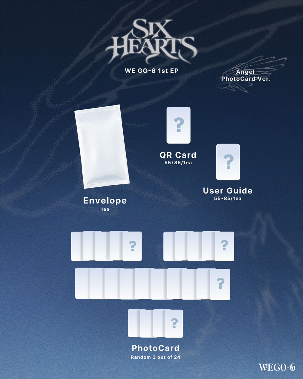 We Go 6 - Six Hearts - (Angel Photocard Ver.) (QR Ver.)