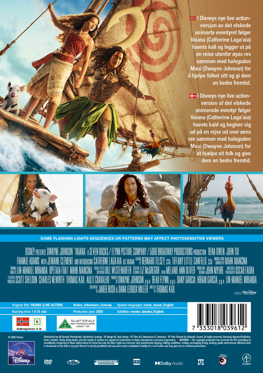 Movie - Vaiana (Live-Action / DVD - DK/NO)